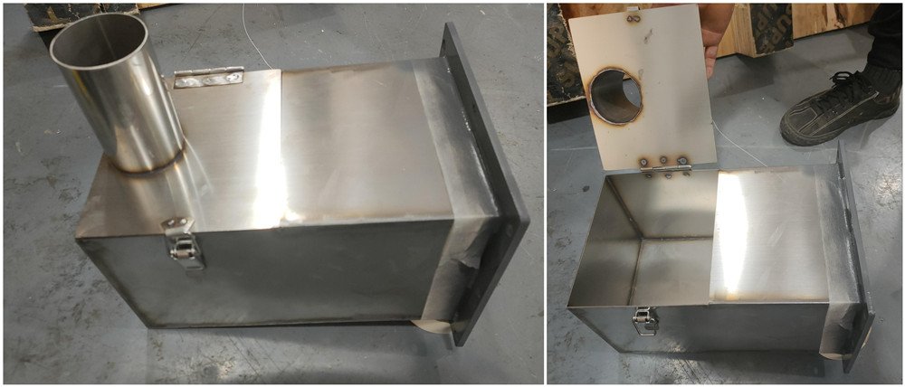 塑料加工行业饲料搅拌机下料口升级